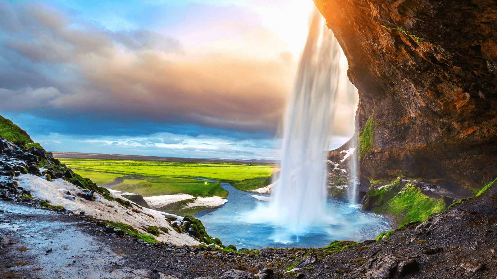 Seljalandsfoss waterfall, Iceland. 