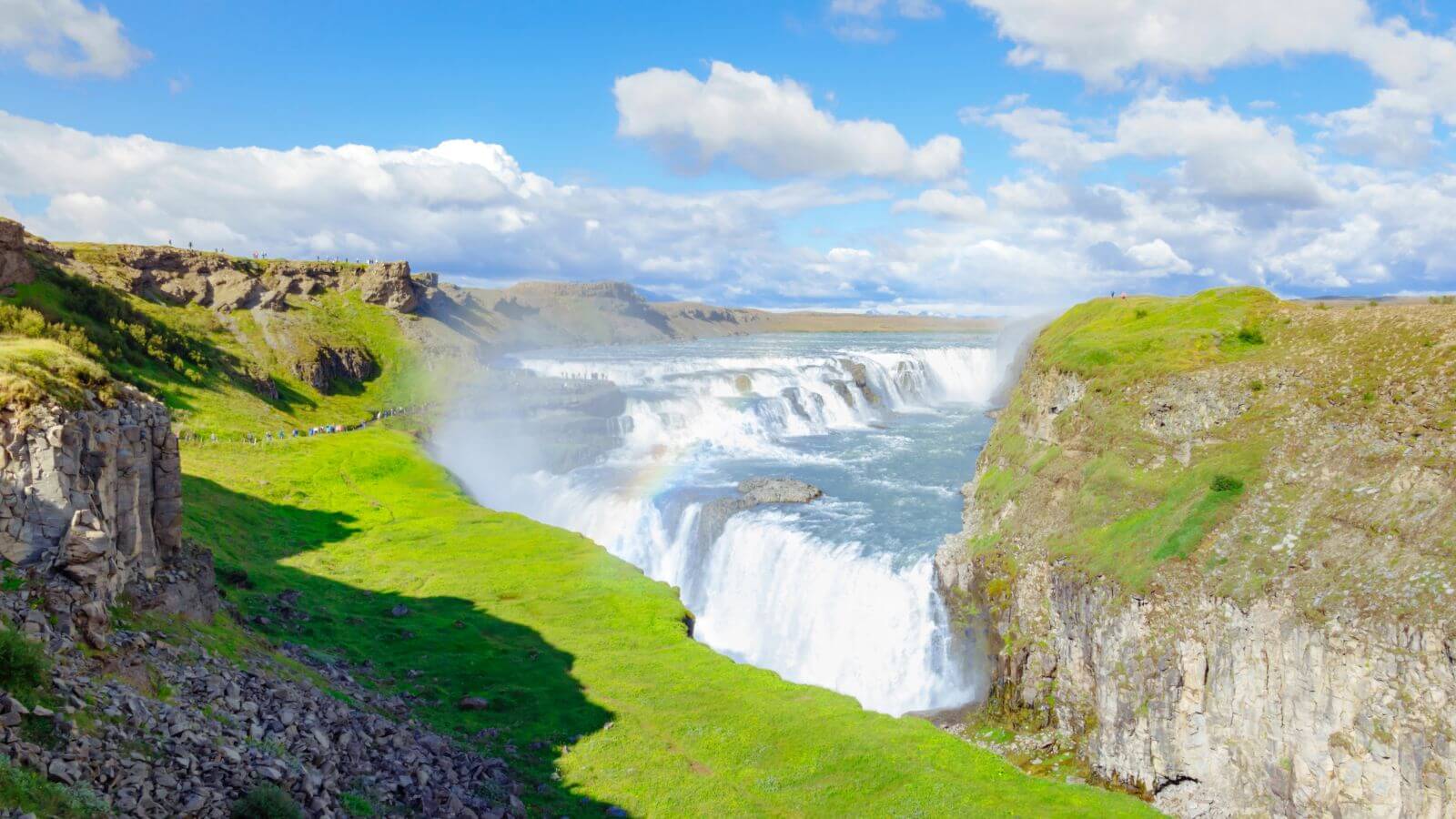 Gullfoss Waterfall on the Golden Circle in Iceland