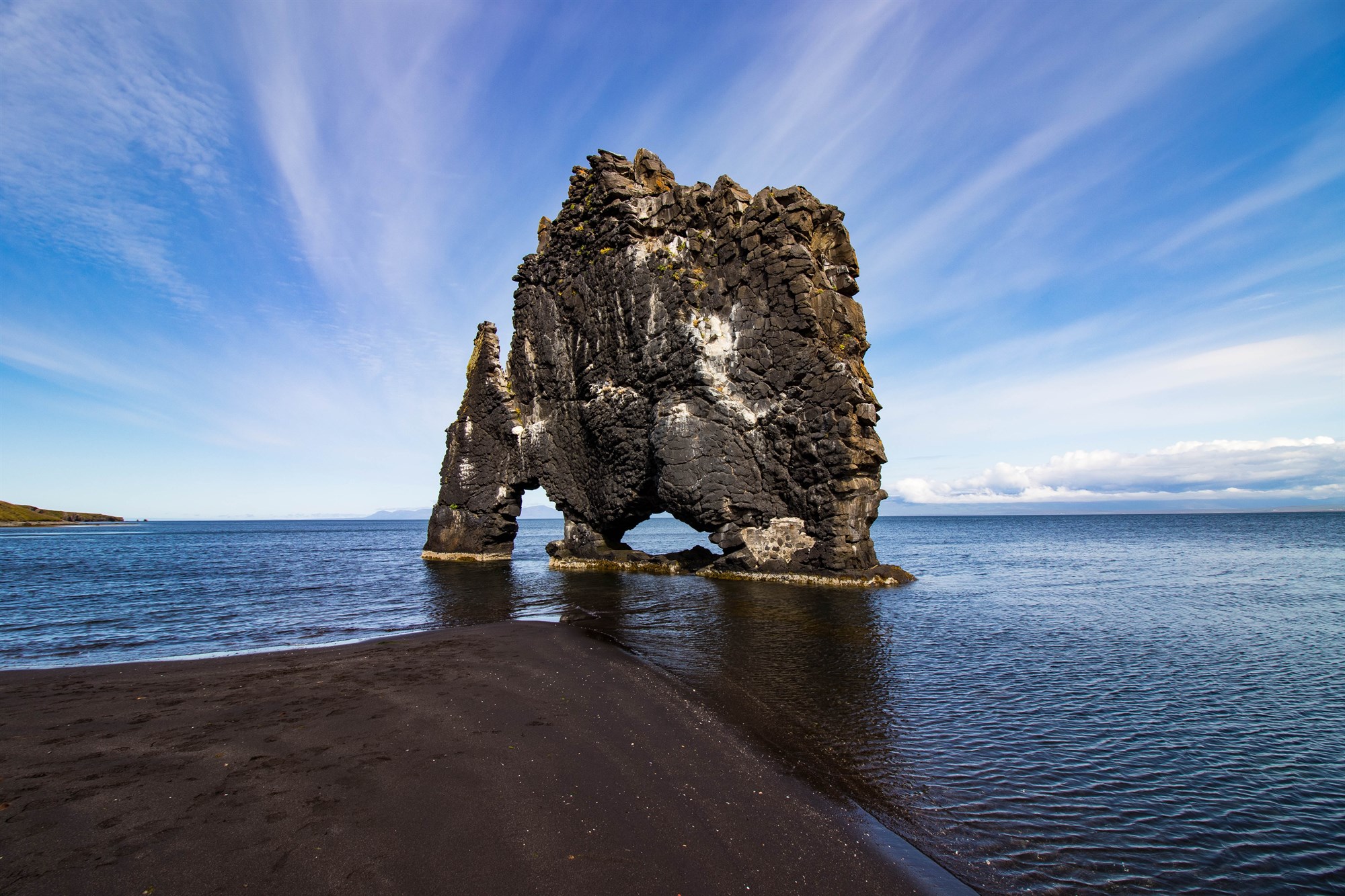 Hvitserkur sea stack in north Iceland.